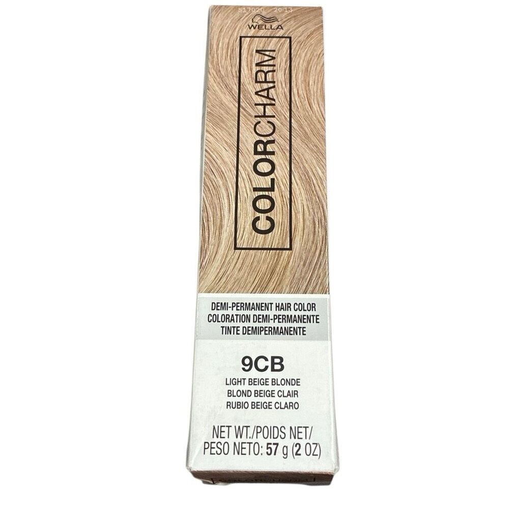 Wella Color Charm Demi Permanent Hair Color 9CB Light Beige Blonde 2oz New